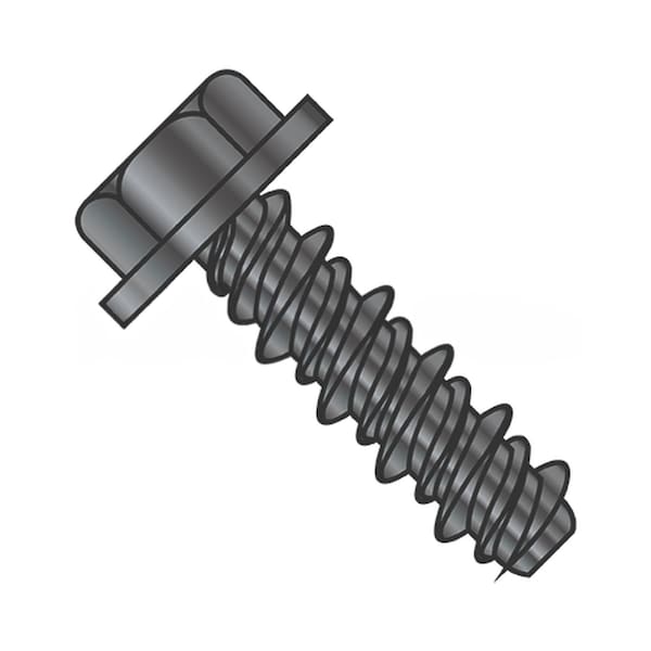 Usa Industrials Self-Drilling Screw, #10-16 x 1/2 in, Black Oxide Steel Flange Hex Head External Hex Drive BULK-SCRW-13007 - main